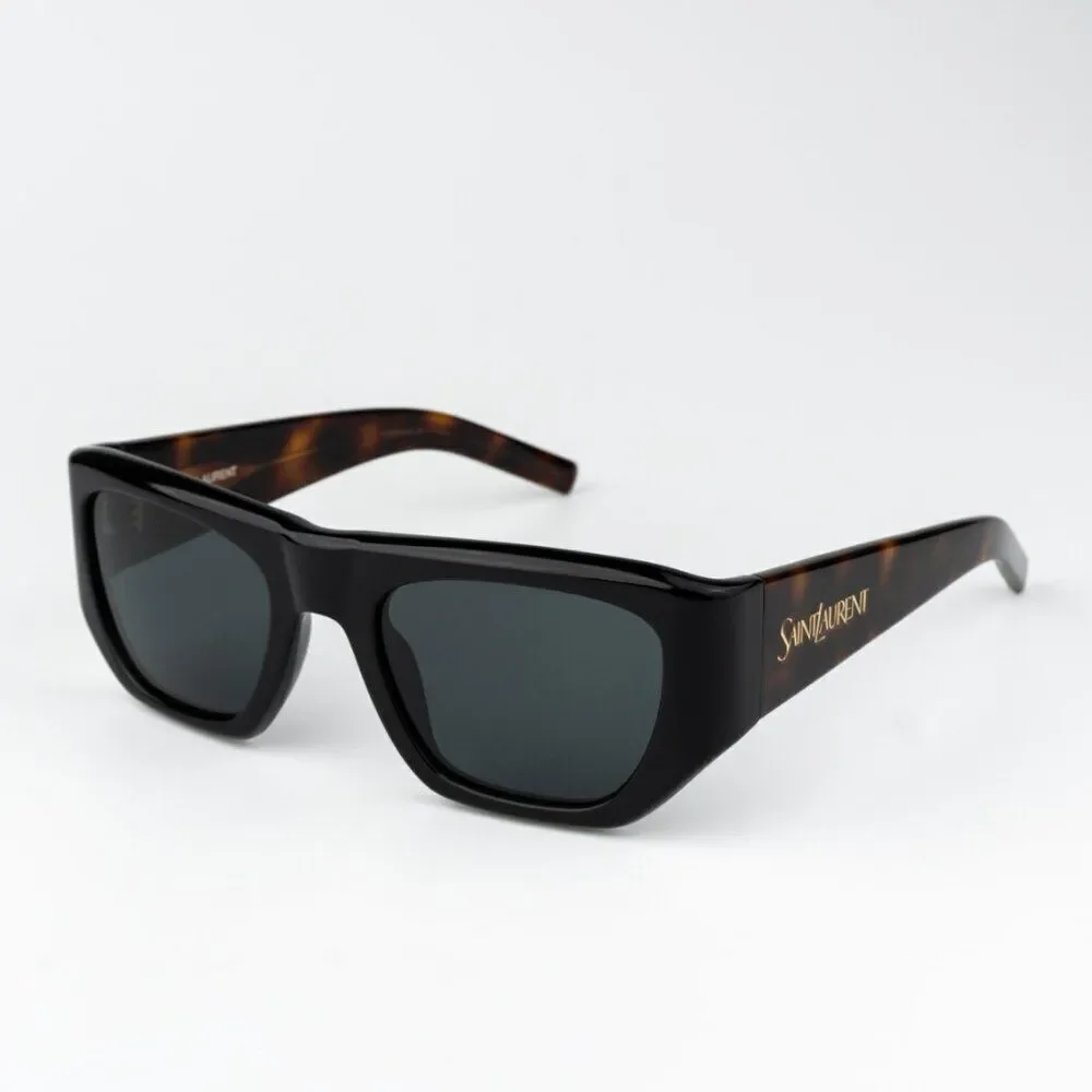 NEW Saint Laurent SL740 004 Black Havana Square Unisex Sunglasses